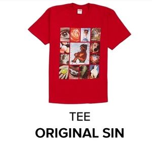 Supreme Original Sin Tee. Red. Medium. SS19
